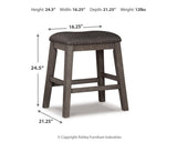 Caitbrook Counter Height Dining Table and 4 Barstools - D388D1