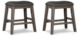 Caitbrook Counter Height Upholstered Bar Stool (Set of 2) - D388-024X2