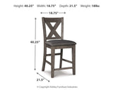 Caitbrook Counter Height Upholstered Bar Stool - D388-124