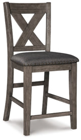 Caitbrook Counter Height Upholstered Bar Stool (Set of 2) - D388-124X2