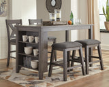 Caitbrook Counter Height Dining Table and 4 Barstools - D388D1