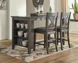 Caitbrook Counter Height Dining Table and 2 Barstools - D388D5