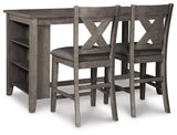 Caitbrook Counter Height Dining Table and 2 Barstools - D388D5