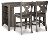 Caitbrook Counter Height Dining Table and 2 Barstools - D388D5