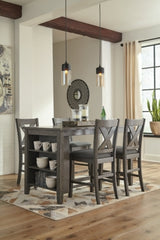Caitbrook Counter Height Dining Table and 4 Barstools - D388D2