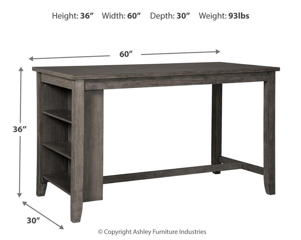 Caitbrook Counter Height Dining Table and 4 Barstools - D388D2