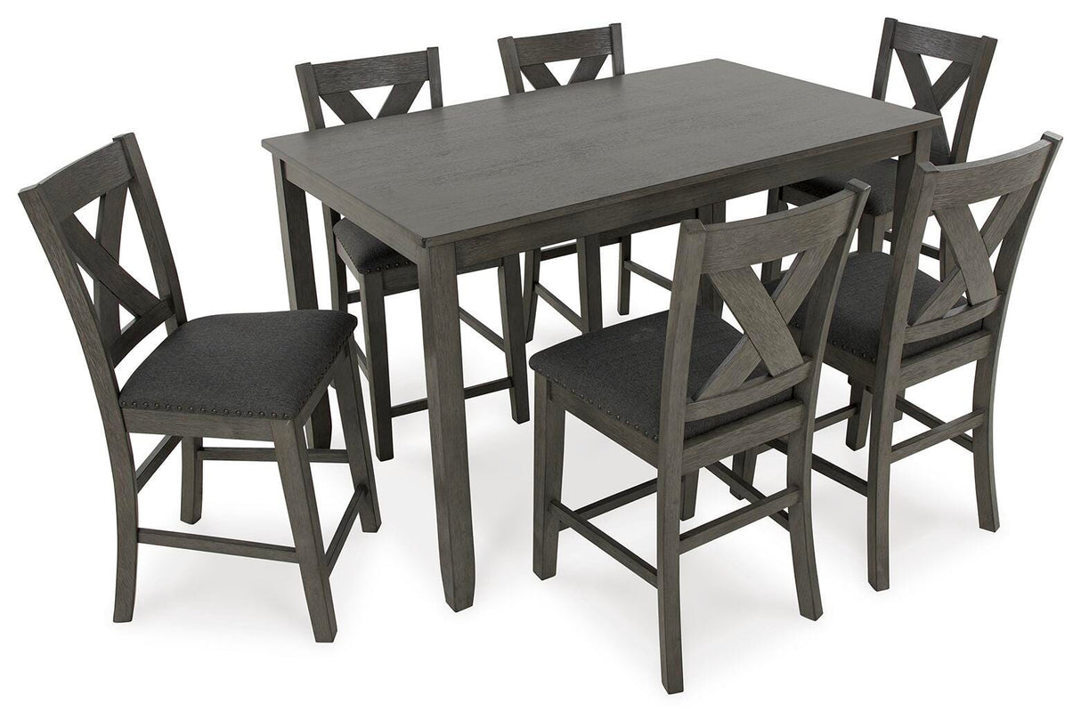 Caitbrook Counter Height Dining Table and Bar Stools (Set of 7) - D388-423
