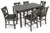 Caitbrook Counter Height Dining Table and Bar Stools (Set of 7) - D388-423