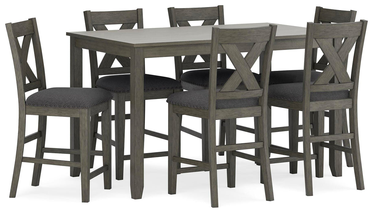 Caitbrook Counter Height Dining Table and Bar Stools (Set of 7) - D388-423
