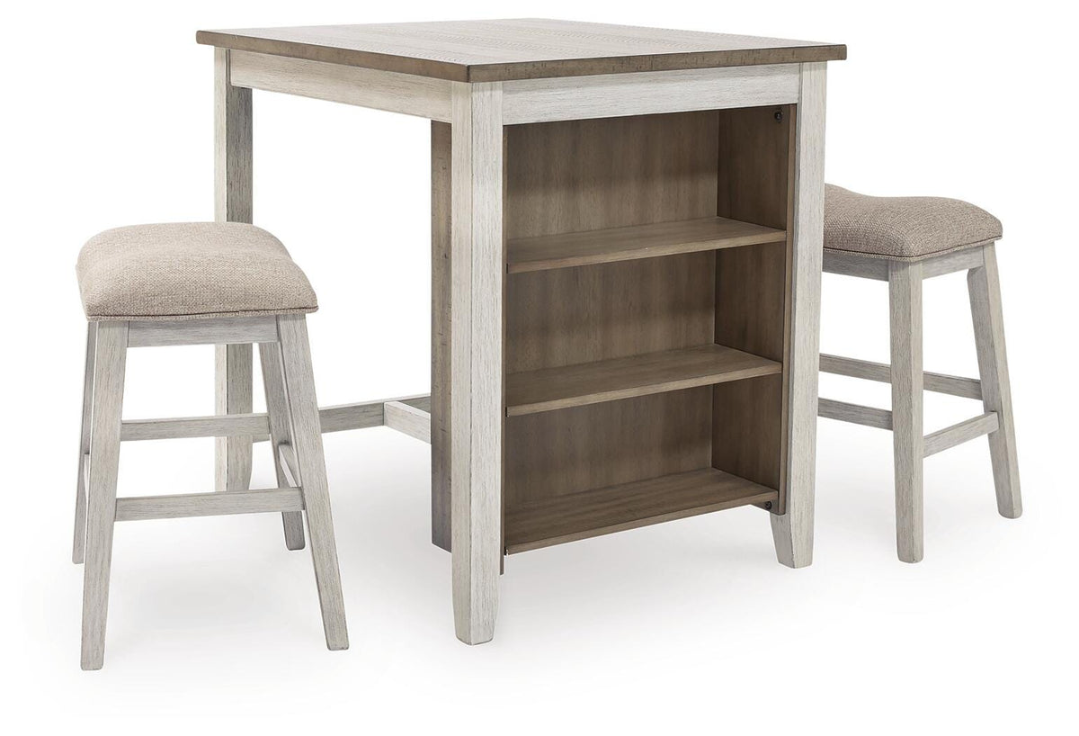 Skempton Counter Height Dining Table and Bar Stools (Set of 3) - D394-113