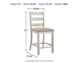 Skempton Counter Height Dining Table and 4 Barstools - D394D2