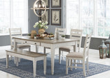 Skempton Dining Table, 4 Chairs, and Bench - D394D5