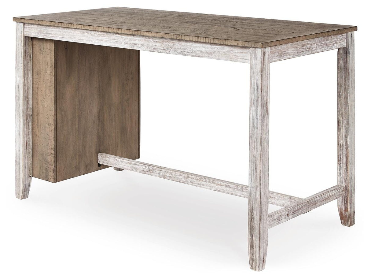 Skempton Counter Height Dining Table and 6 Barstools - D394D8