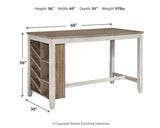 Skempton Counter Height Dining Table and 4 Barstools - D394D2