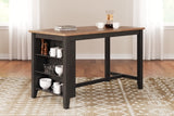 Gesthaven Counter Height Dining Table and 2 Barstools - D396D3