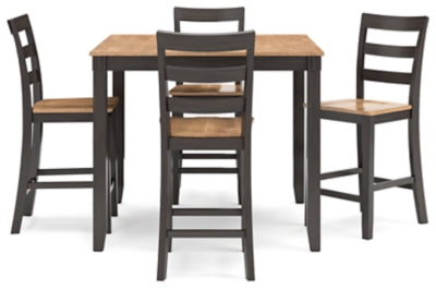 Gesthaven Counter Height Dining Table and 4 Barstools (Set of 5) - D396-223