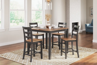 Gesthaven Counter Height Dining Table and 4 Barstools (Set of 5) - D396-223