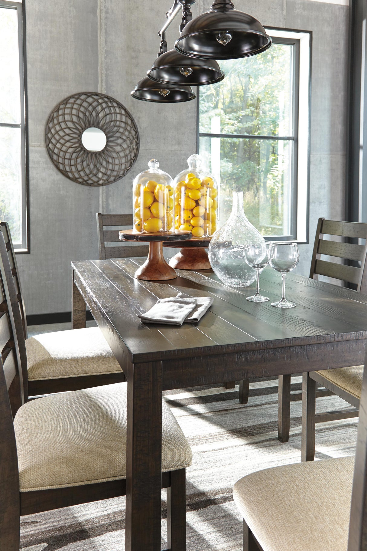 Rokane Dining Table and Chairs (Set of 7) - D397-425