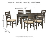 Rokane Dining Table and Chairs (Set of 7) - D397-425