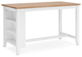 Gesthaven Counter Height Dining Table and 4 Barstools - D398D2