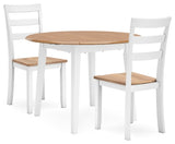 Gesthaven Dining Table and 2 Chairs - D398D4