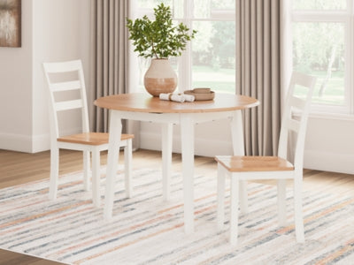 Gesthaven Dining Table and 2 Chairs - D398D4