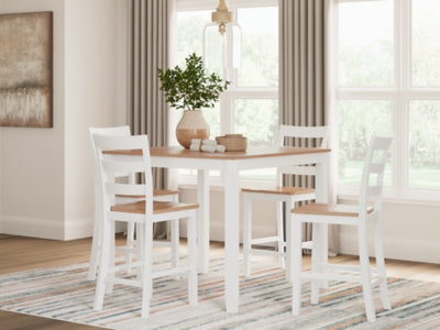 Gesthaven Counter Height Dining Table and 4 Barstools (Set of 5) - D398-223