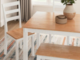 Gesthaven Dining Table with 4 Chairs and Bench (Set of 6) - D398-325