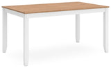 Gesthaven Dining Table with 4 Chairs and Bench (Set of 6) - D398-325