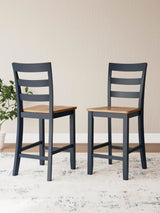 Gesthaven Counter Height Dining Table and 2 Barstools - D399D3