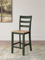Gesthaven Counter Height Dining Table and 2 Barstools - D401D3