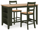 Gesthaven Counter Height Dining Table and 2 Barstools - D401D3