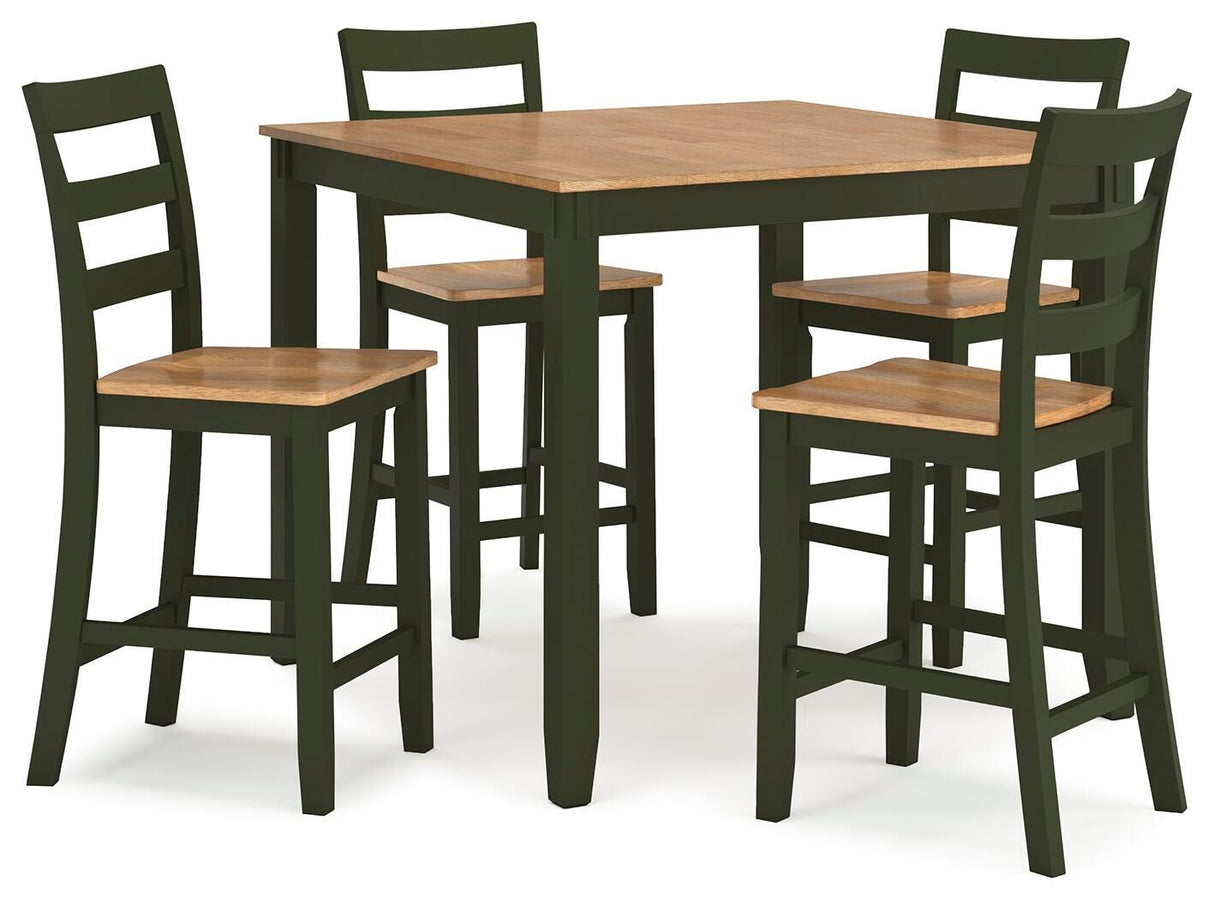 Gesthaven Counter Height Dining Table and 4 Barstools (Set of 5) - D401-223