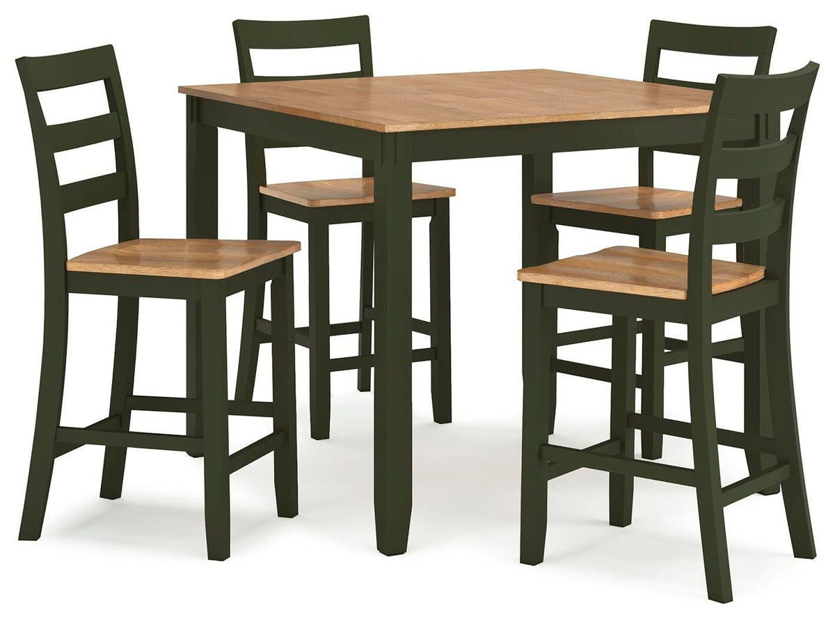 Gesthaven Counter Height Dining Table and 4 Barstools (Set of 5) - D401-223