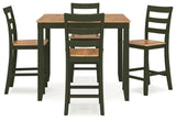 Gesthaven Counter Height Dining Table and 4 Barstools (Set of 5) - D401-223