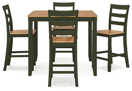 Gesthaven Counter Height Dining Table and 4 Barstools (Set of 5) - D401-223