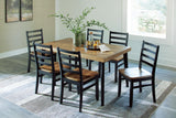 Blondon Dining Table and 6 Chairs (Set of 7) - D413-425