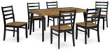 Blondon Dining Table and 6 Chairs (Set of 7) - D413-425