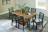 Blondon Dining Table and 6 Chairs (Set of 7) - D413-425