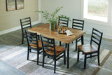 Blondon Dining Table and 6 Chairs (Set of 7) - D413-425