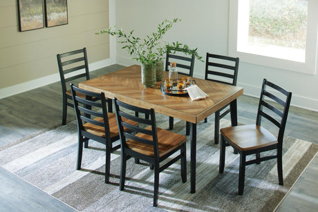 Blondon Dining Table and 6 Chairs (Set of 7) - D413-425