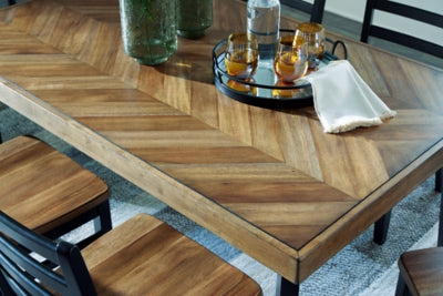 Blondon Dining Table and 6 Chairs (Set of 7) - D413-425
