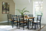 Blondon Dining Table and 6 Chairs (Set of 7) - D413-425