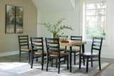 Blondon Dining Table and 6 Chairs (Set of 7) - D413-425