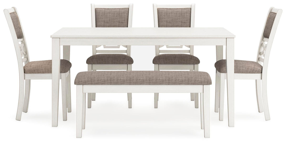 Erinberg Dining Table and 4 Chairs and Bench (Set of 6) - D423-325