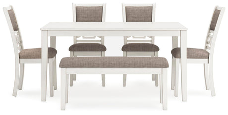 Erinberg Dining Table and 4 Chairs and Bench (Set of 6) - D423-325