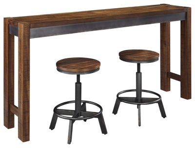 Torjin Counter Height Dining Table and 2 Barstools - D440D1