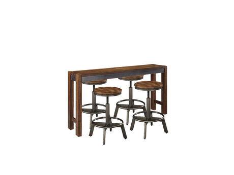 Torjin Counter Height Dining Table with 4 Barstools - D440D2