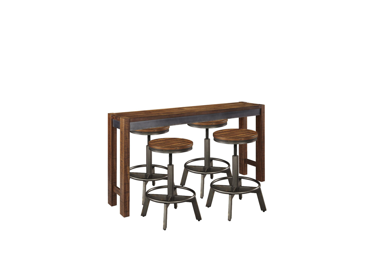 Torjin Counter Height Dining Table with 4 Barstools - D440D2