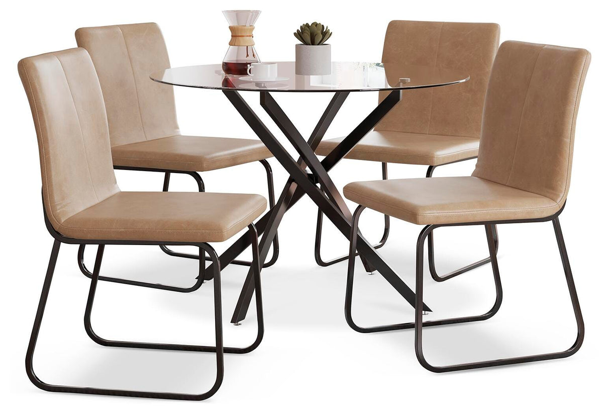 Pharwynn Dining Table and 4 Chairs - D446D2